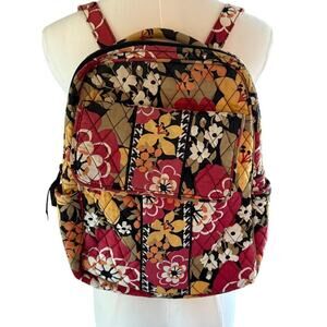 Vera Bradley Quilted Floral Small Backpack Multicolor Pockets Travel School Fall
